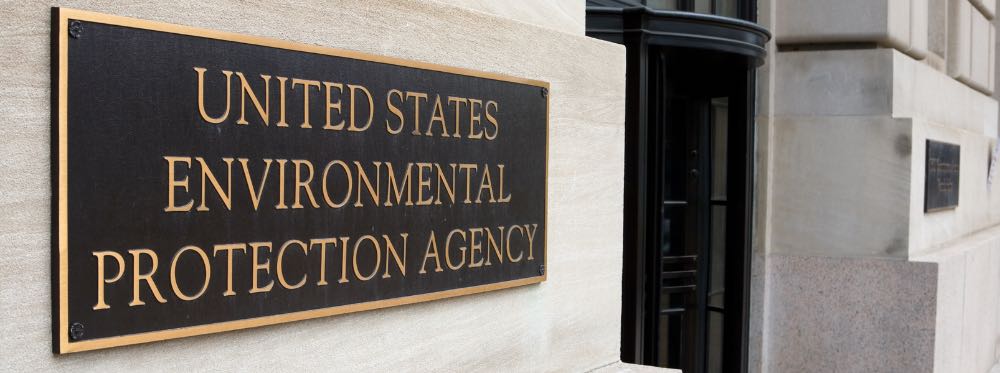 Sign on a building showing United States Environmental Protection Agency EPA